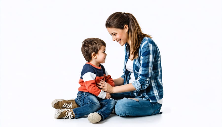 Demonstration of active listening between parent and child