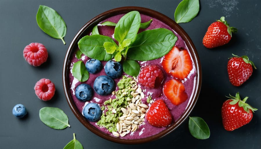 Colorful smoothie bowl packed with antioxidant-rich ingredients