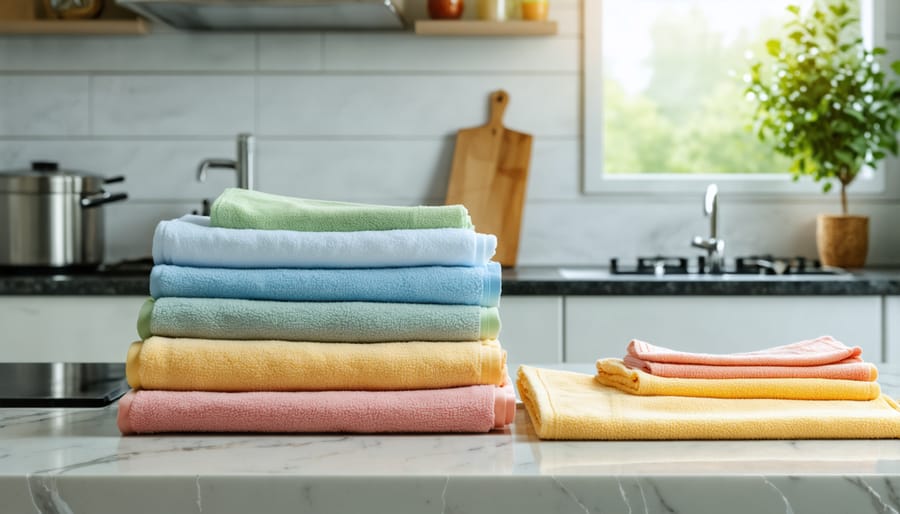 Reusable cloth napkins and towels as a sustainable alternative to disposable paper products