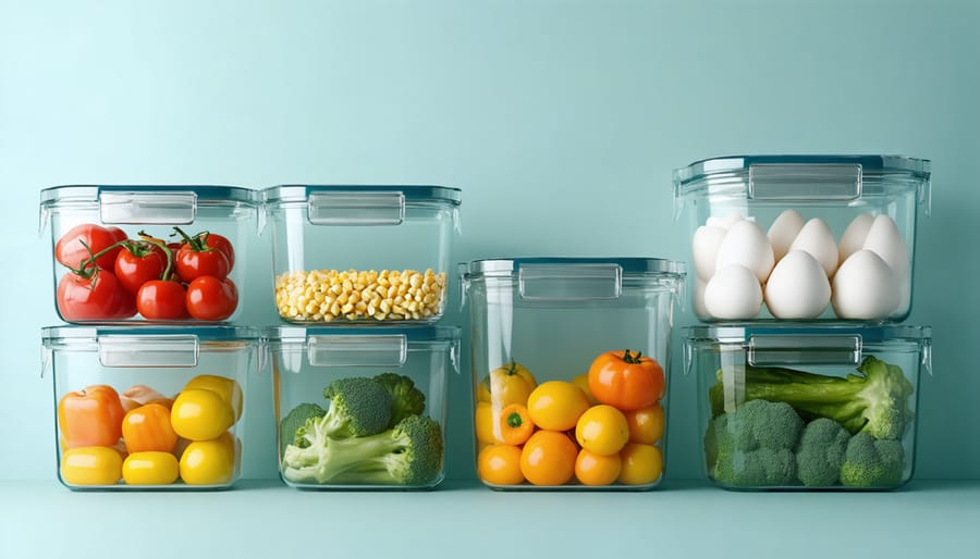 Sustainable food storage options including glass, stainless steel, and silicone containers