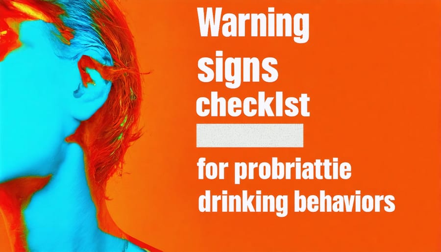 Checklist of warning signs that indicate someone may have a drinking problem