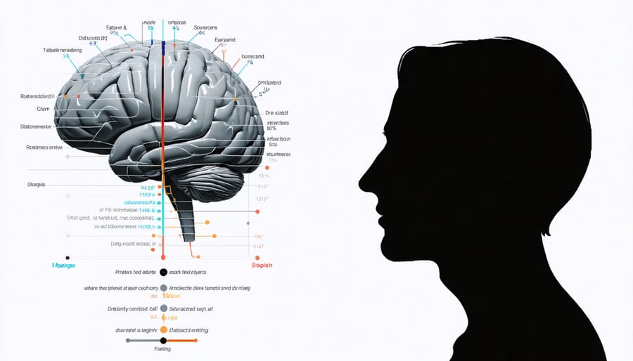 Comparative brain scan images showing neural activity patterns during mindful and distracted eating