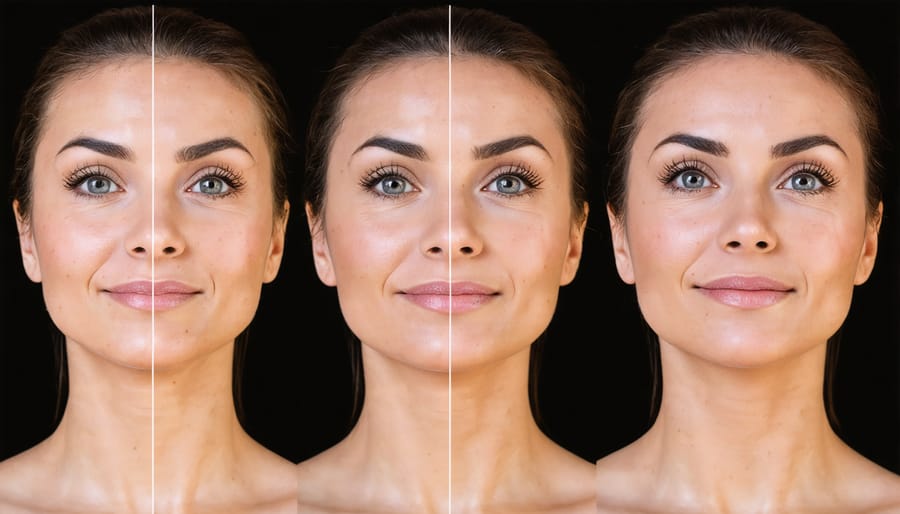 Step-by-step demonstration of facial exercises for natural face toning