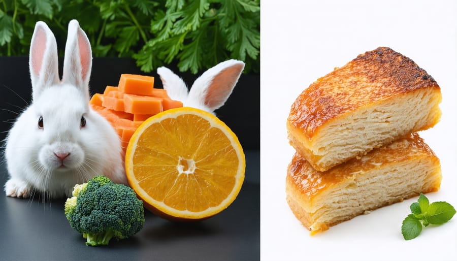 Comparison showing dairy milk, eggs, and meat products alongside their plant-based substitutes