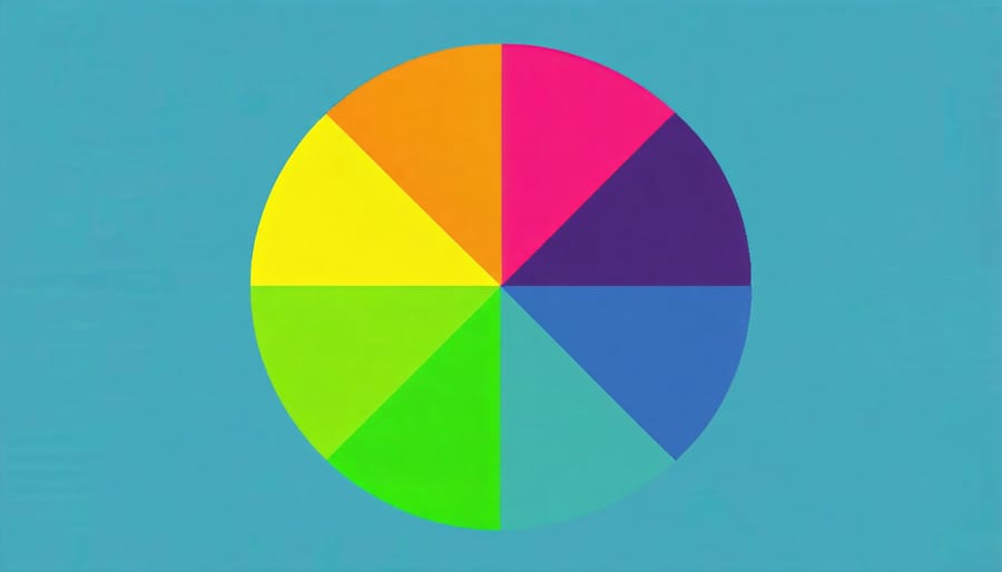 Fashion color wheel demonstrating successful outfit color combinations