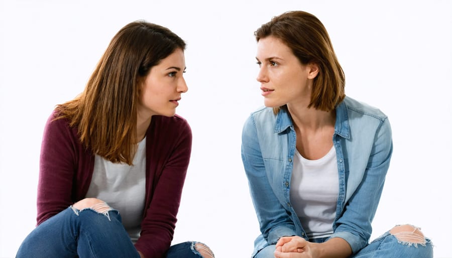 Married couple engaged in healthy communication during disagreement