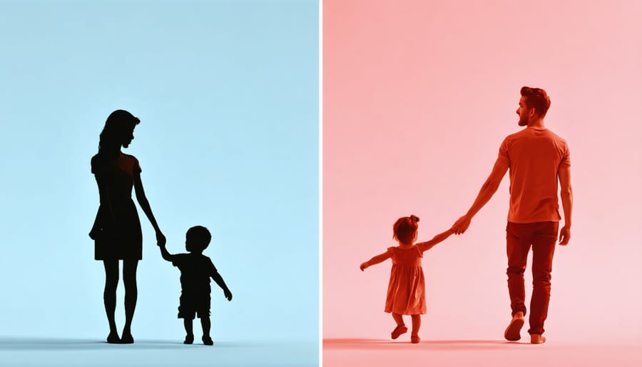 Contrasting parenting styles illustrated through daily family scenarios