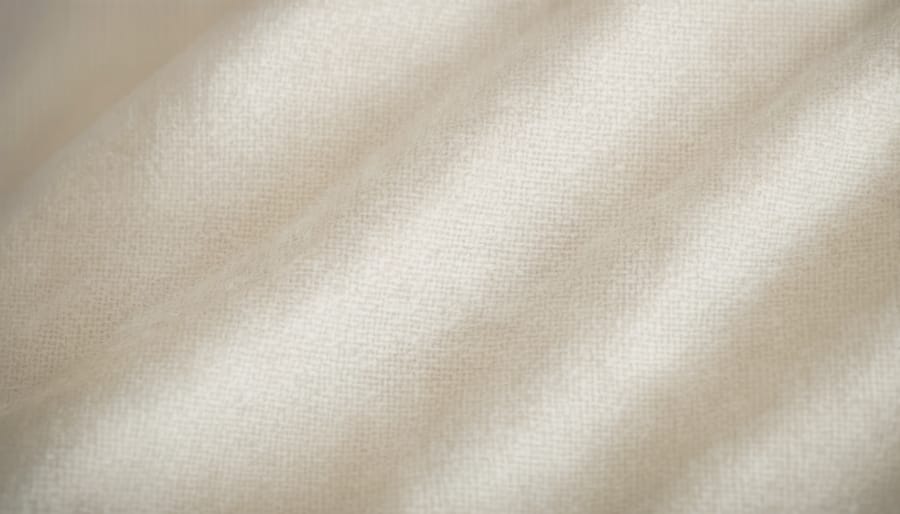 Detailed view of sustainably sourced organic cotton fabric showing quality weave pattern