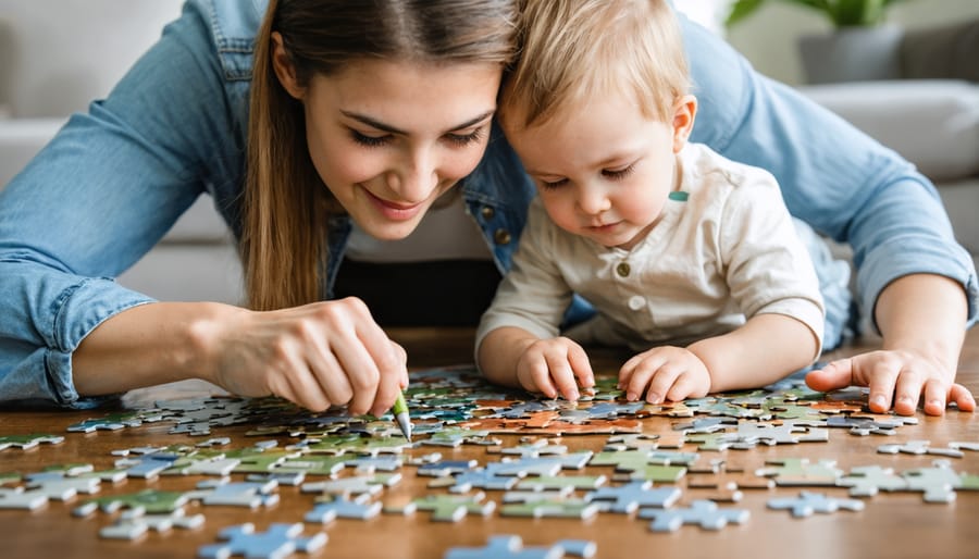 Parent and child sharing quality time while working on an engaging activity together