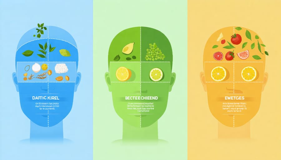 Diagram illustrating how different nutrients benefit skin health