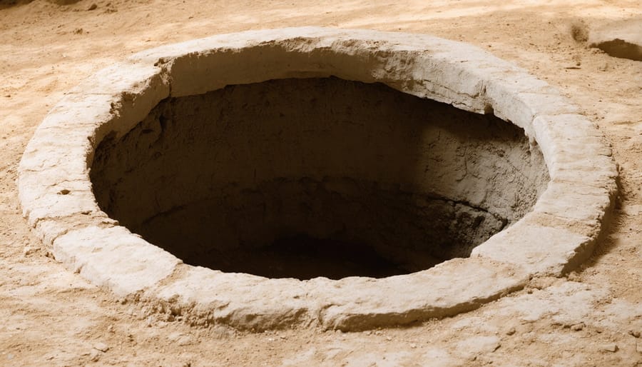 Archaeological remains of an ancient clay tandoor oven from the Indus Valley Civilization