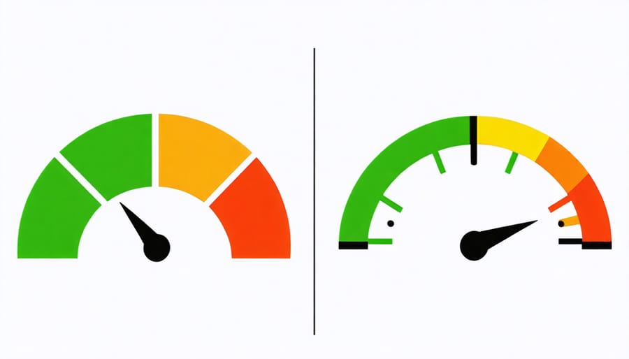 Comparison of good and bad credit scores with influencing factors