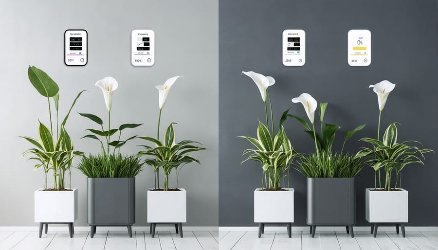 Before and after comparison of air quality measurements with air-purifying indoor plants