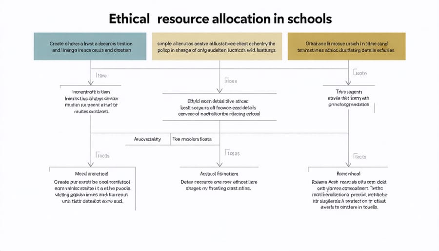 Flow chart illustrating the process of ethical decision-making for school resource allocation