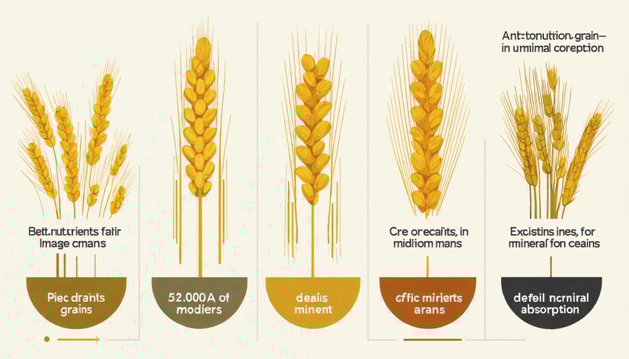 Diagram illustrating how phytic acid and lectins interfere with nutrient absorption