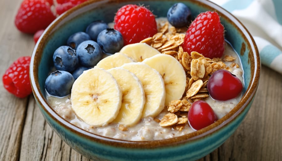 Healthy breakfast bowl featuring prebiotic-rich ingredients