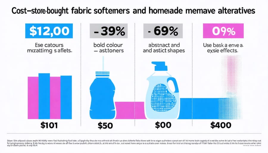 Cost comparison chart between commercial and natural fabric softeners