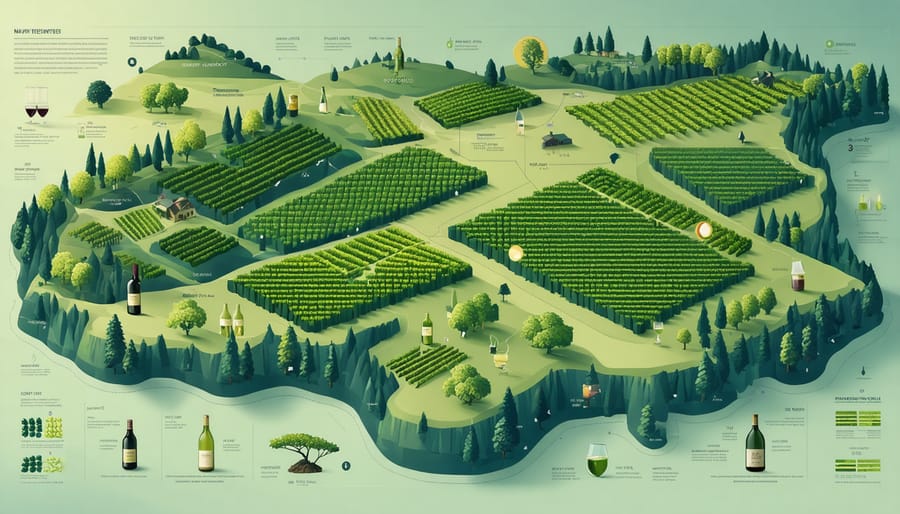 World map highlighting premium wine investment regions and their market significance