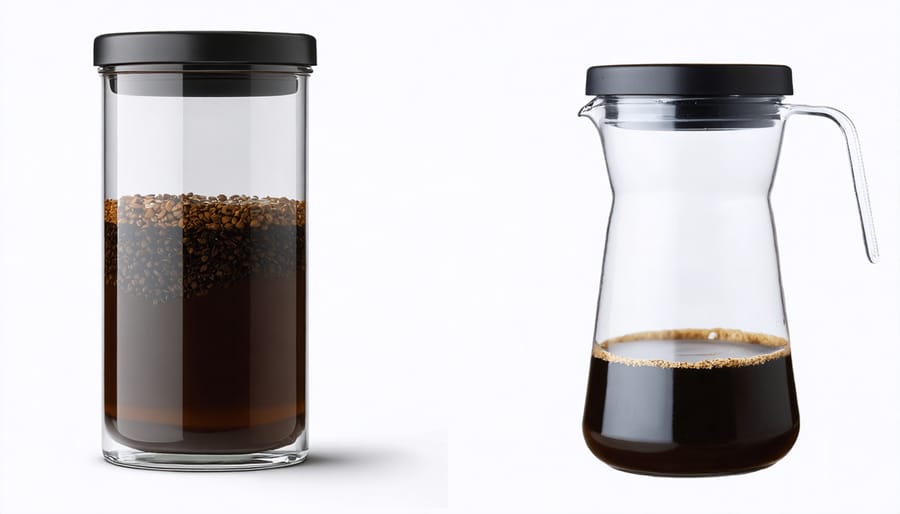 Comparison between airtight coffee storage containers and inappropriate glass jars