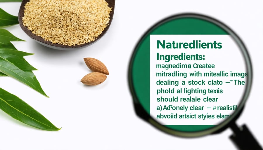 Cosmetic product label under magnifying glass showing ingredient transparency